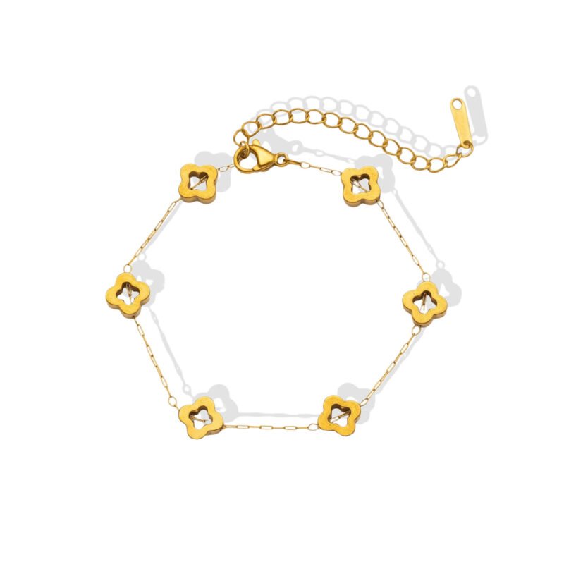 Open Clover Station Bracelet
