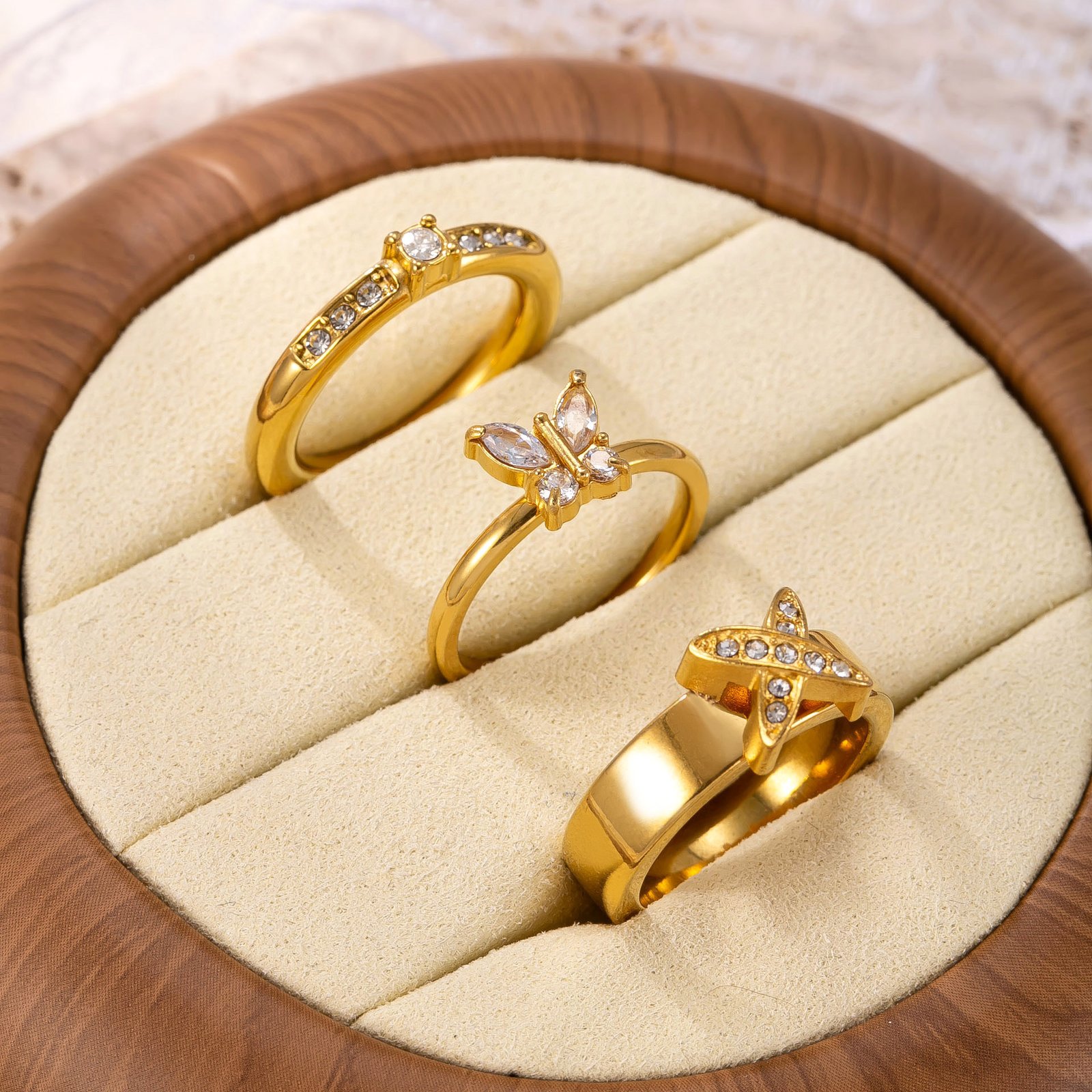 Pavé Cross Couple Rings - Image 7