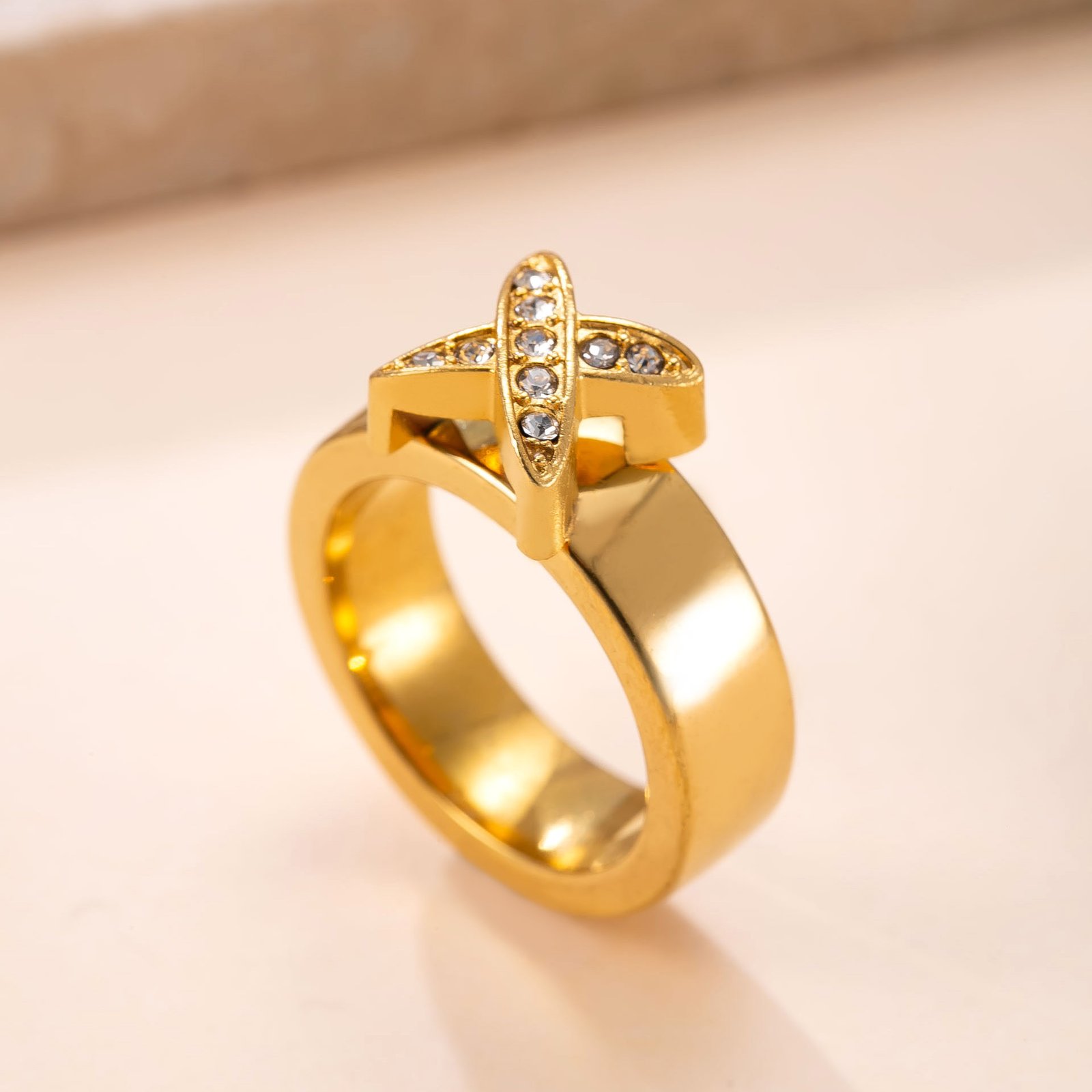 Pavé Cross Couple Rings - Image 5