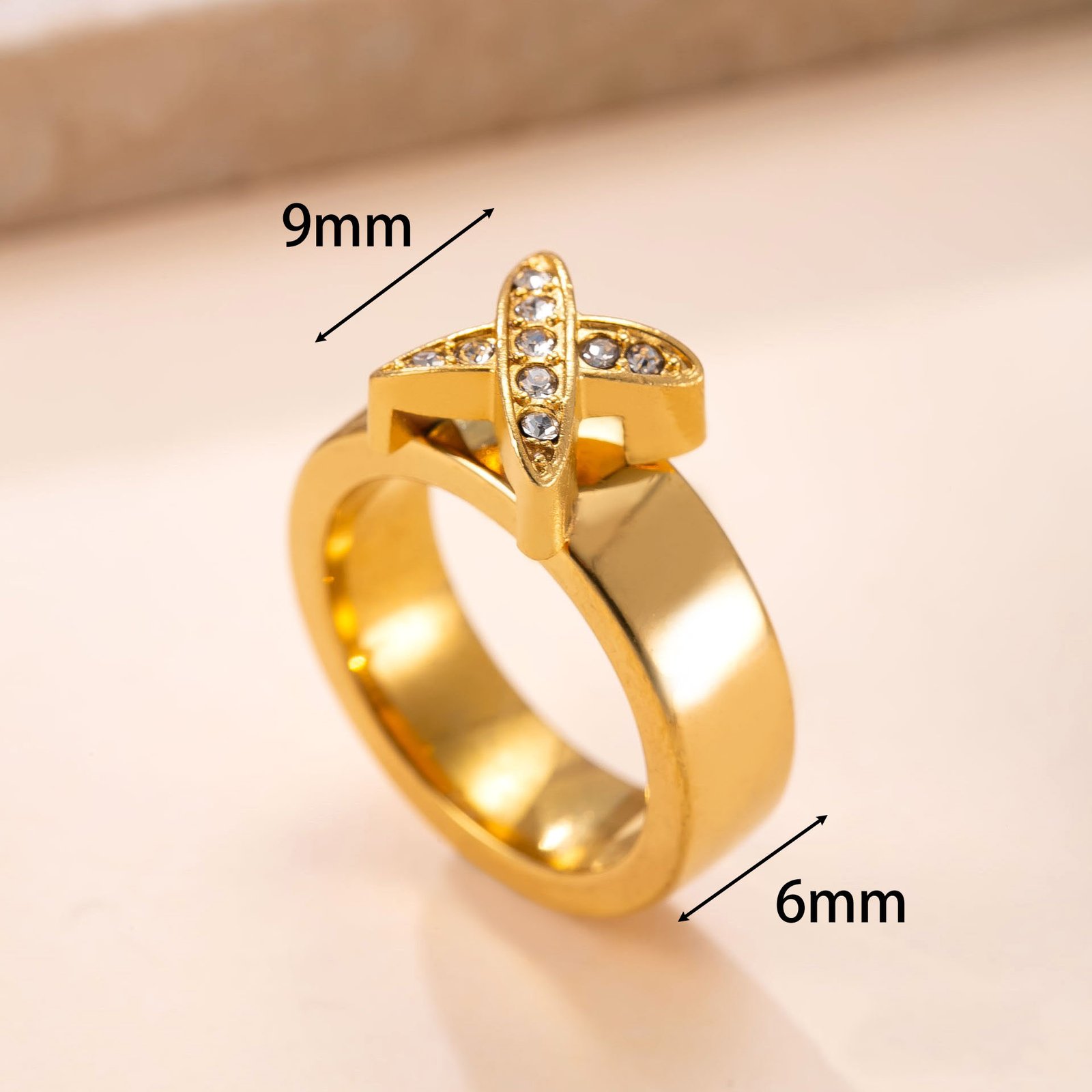 Pavé Cross Couple Rings - Image 9