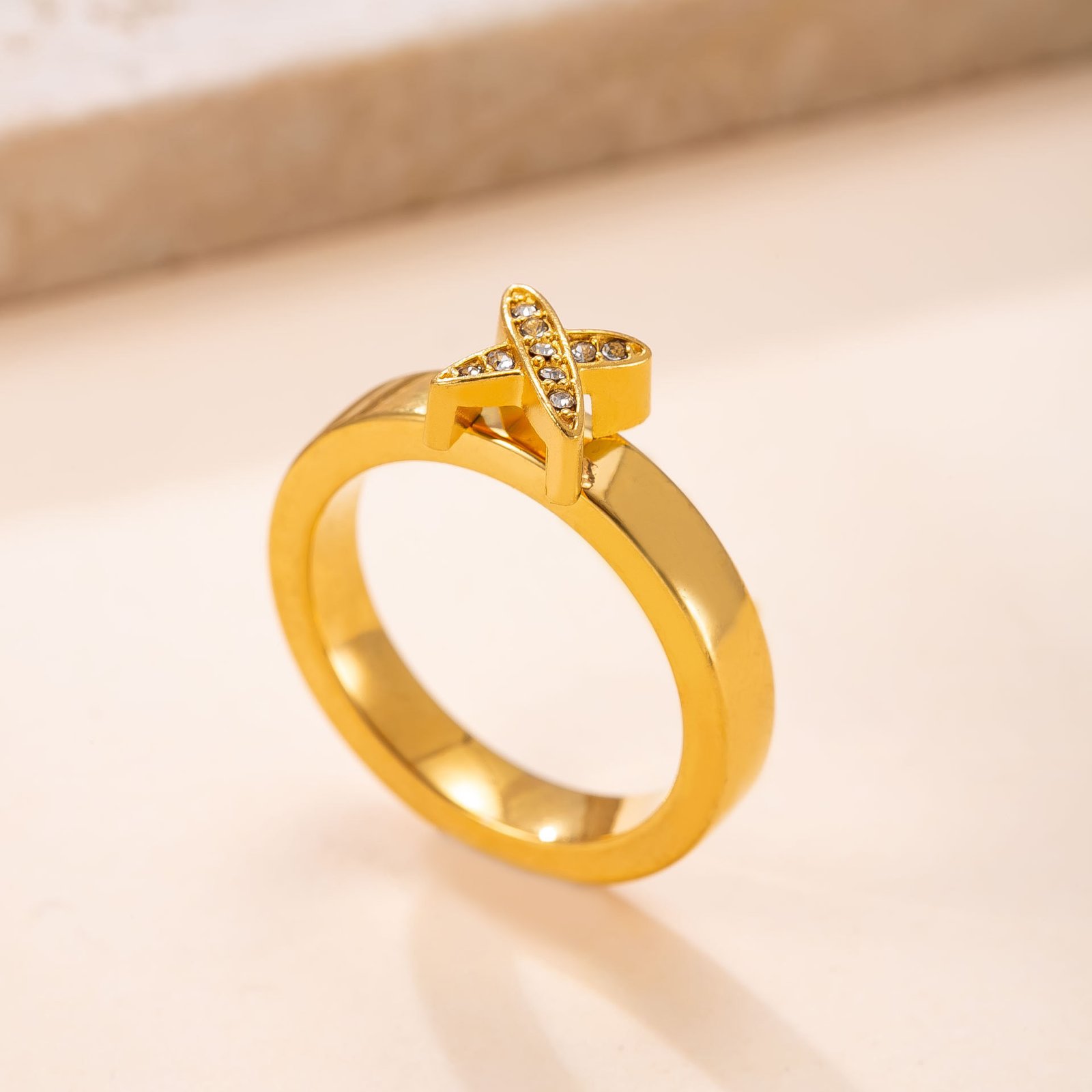Pavé Cross Couple Rings - Image 6