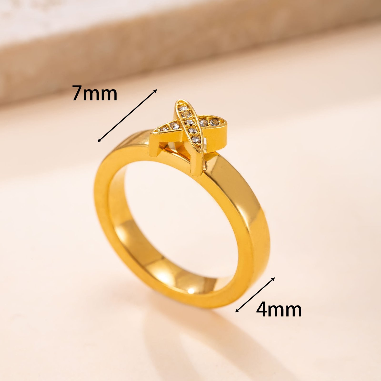 Pavé Cross Couple Rings - Image 10