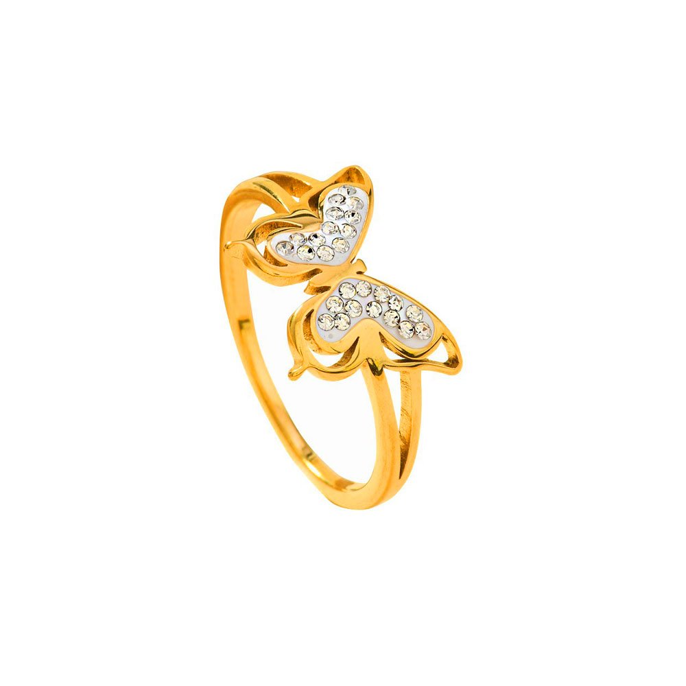 Pavé Crystal Butterfly Ring