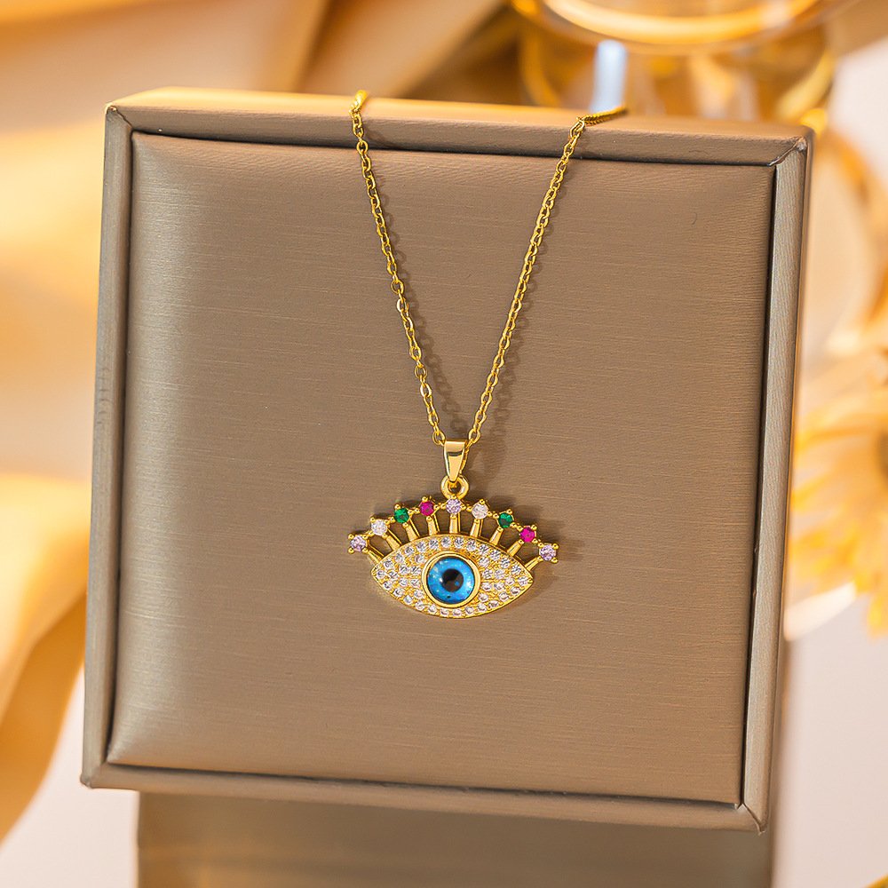 Rainbow Gaze Evil Eye Necklace - Image 3