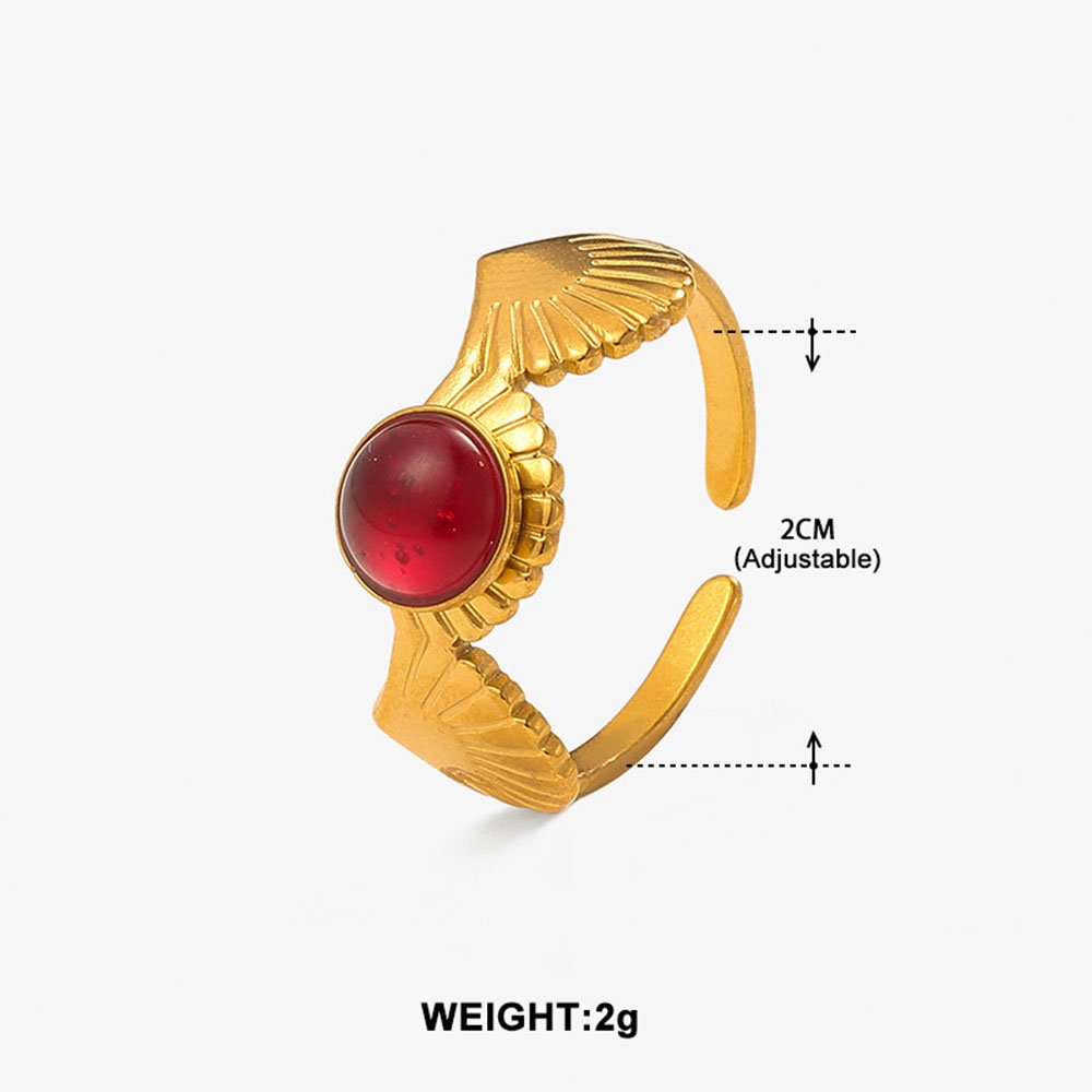 Ribbed Shell Ring - Image 4