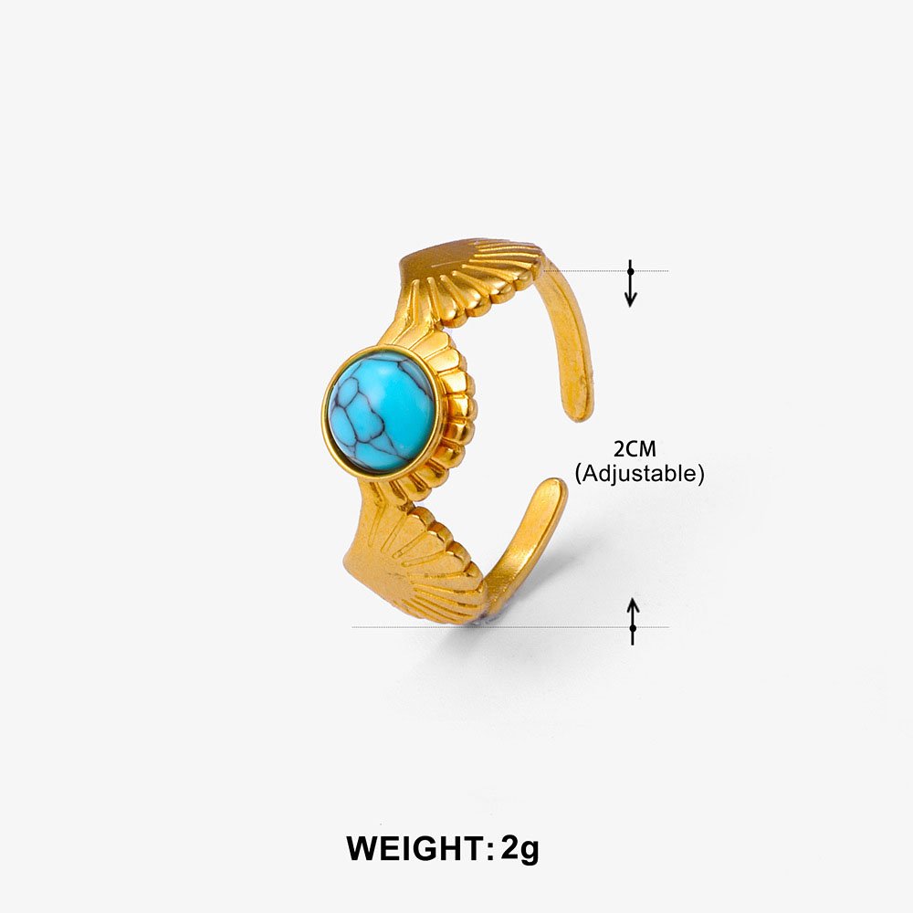 Ribbed Shell Ring - Image 5