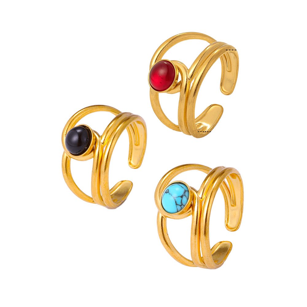 Ribbon Wrap Natural Stone Ring