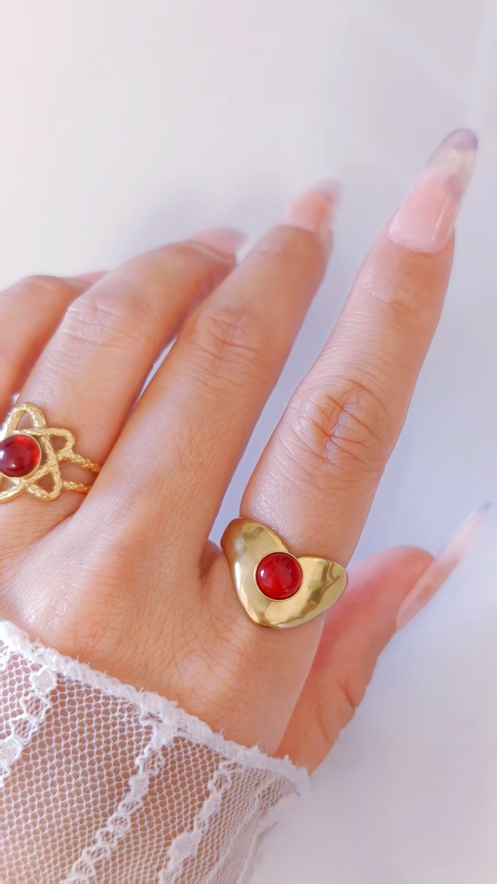 Sculptural Chevron Ring - Image 3