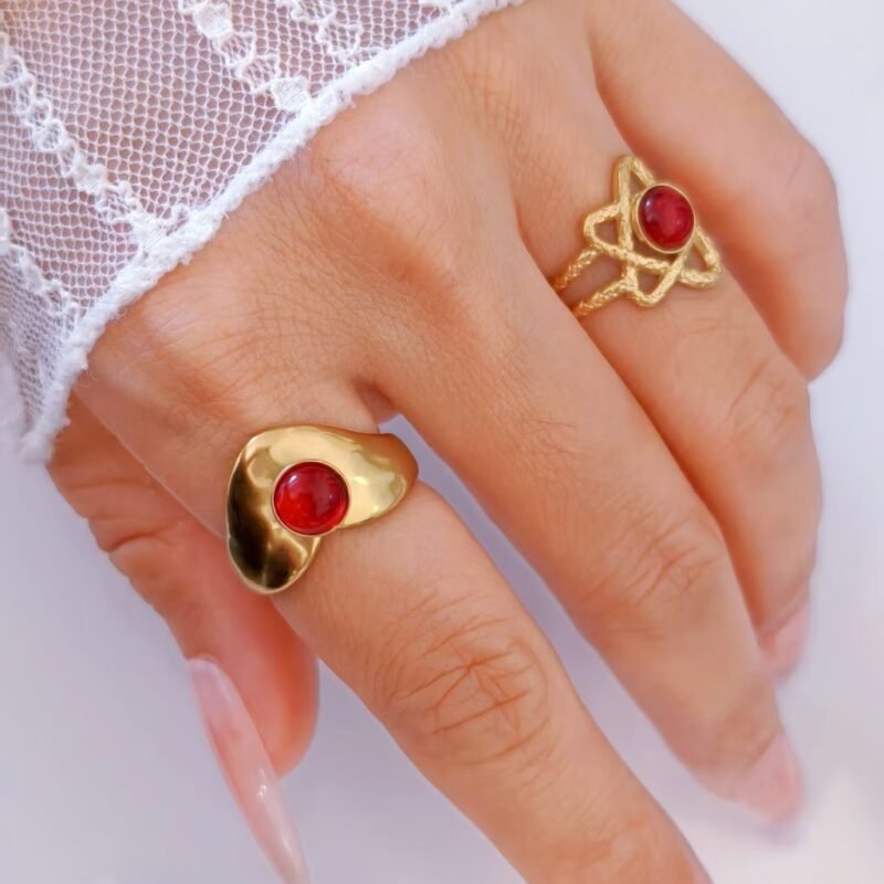 Sculptural Chevron Ring