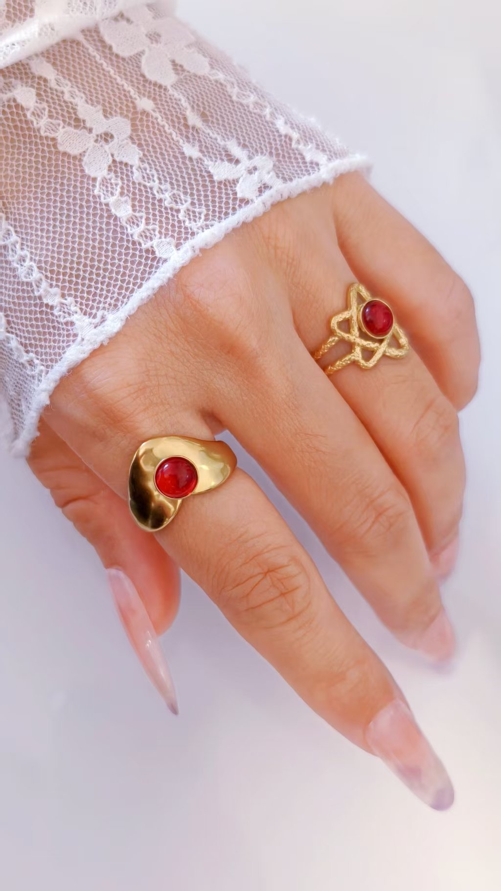 Sculptural Chevron Ring - Image 2