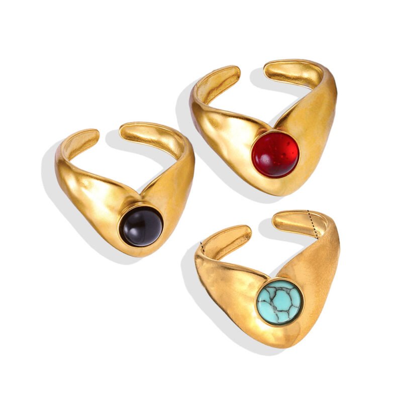 Sculptural Chevron Ring