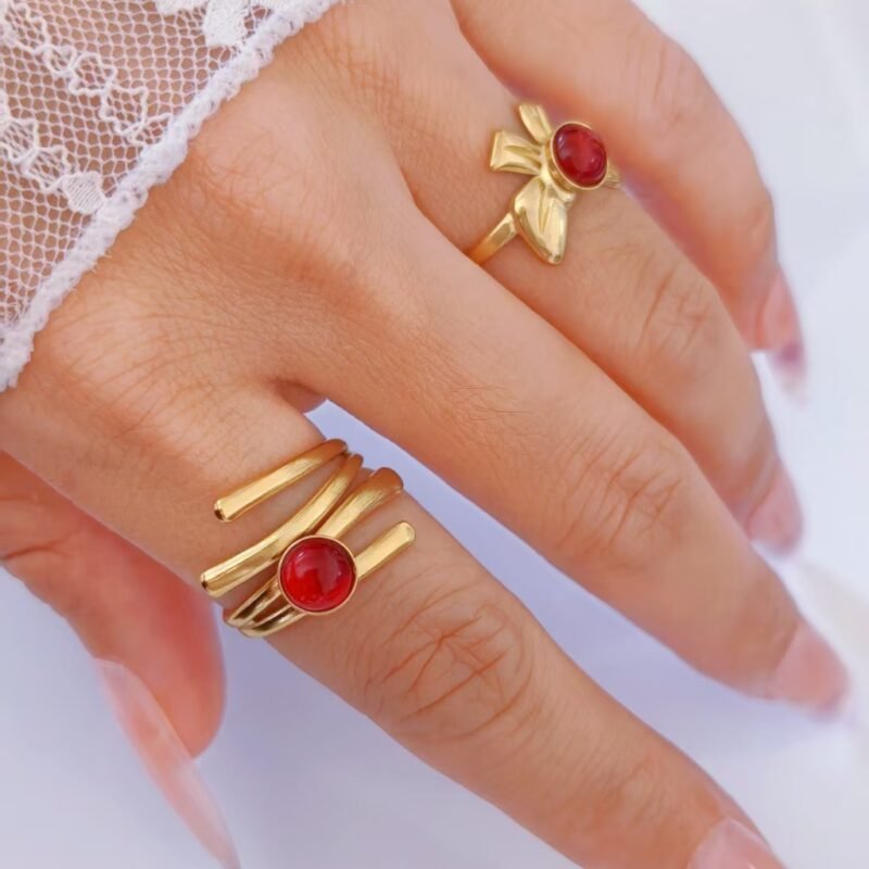 Solar Flare Swirl Ring