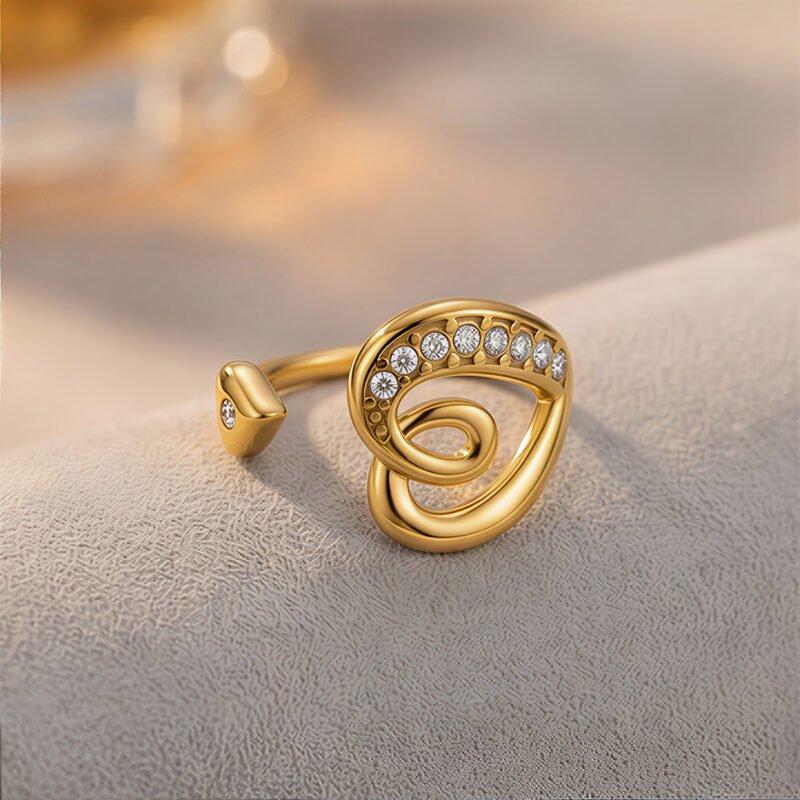 Spiral Heart Swirl Ring