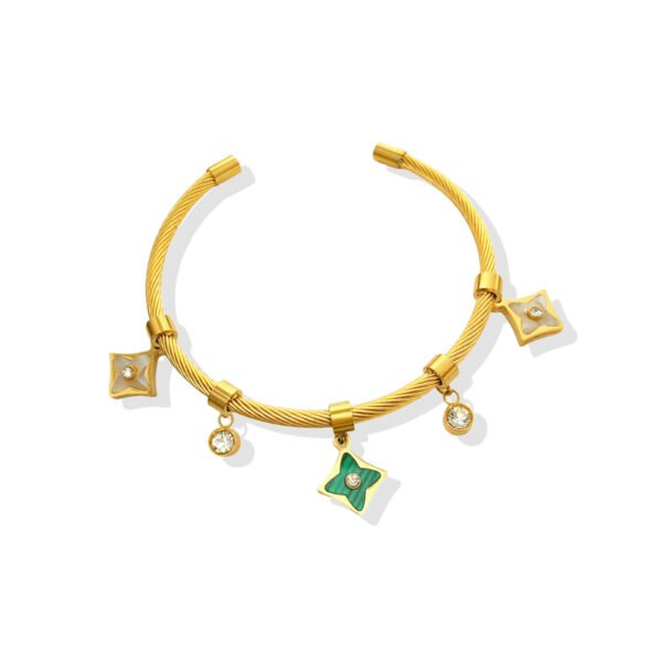Star Charm Twisted Cable Cuff