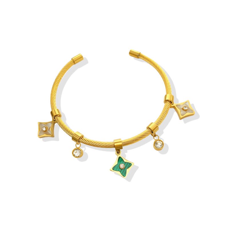 Star Charm Twisted Cable Cuff