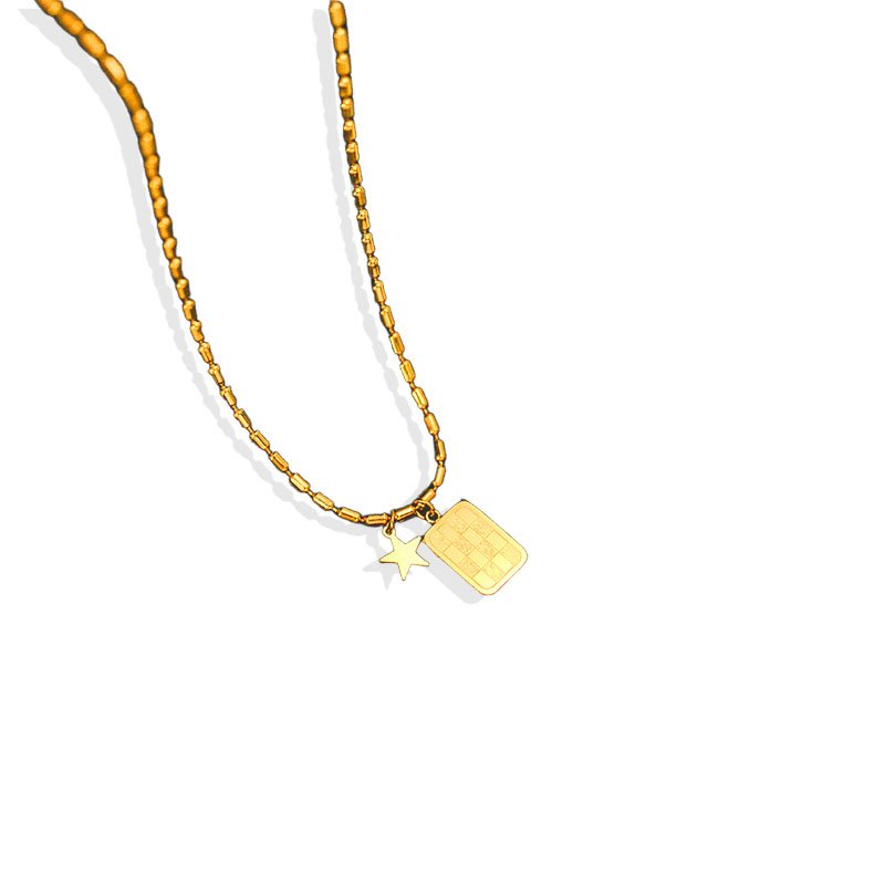 Star Tilea Bead Chain Necklace