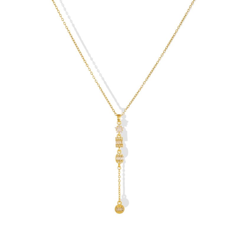 Stardust Trail Y-Drop Necklace