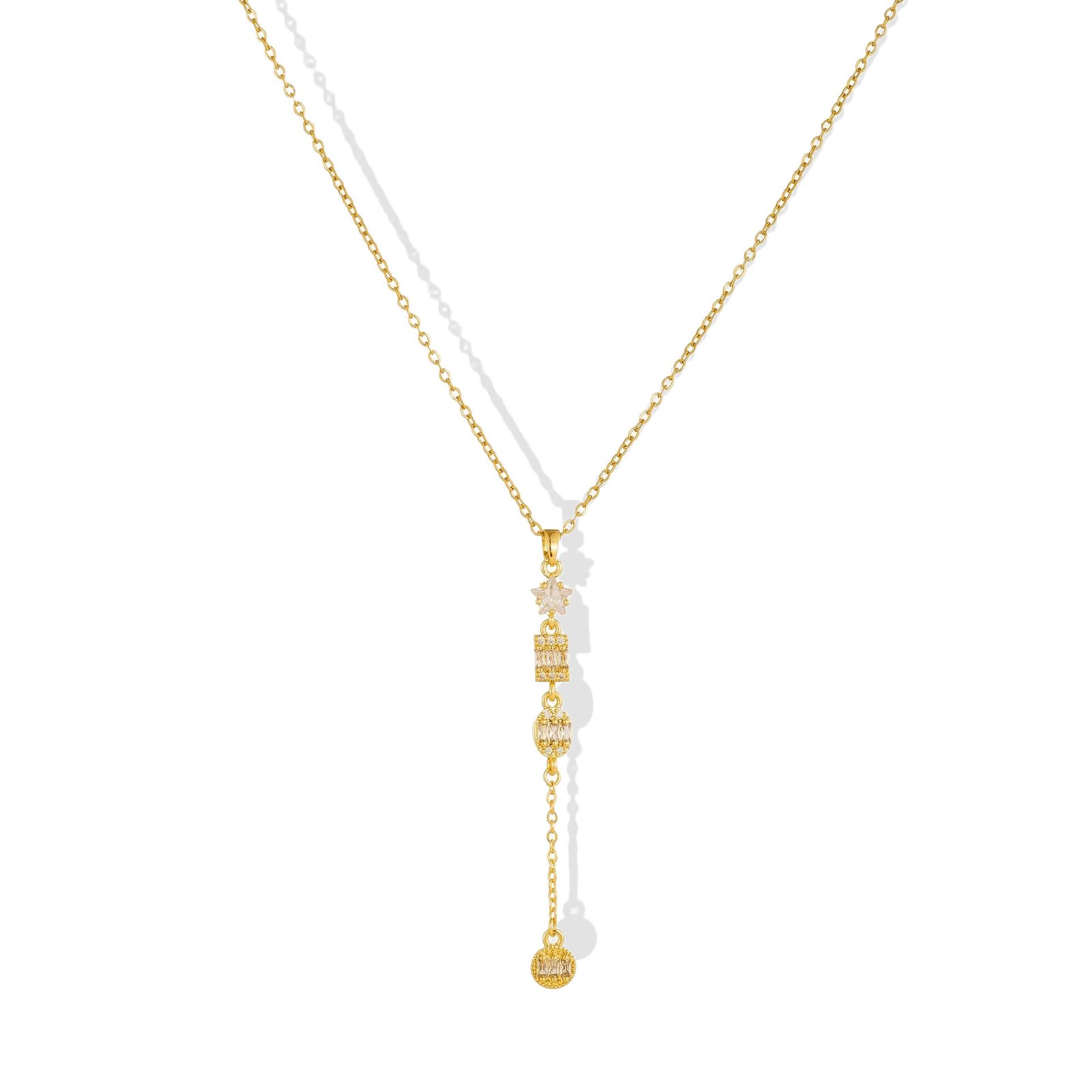 Stardust Trail Y-Drop Necklace