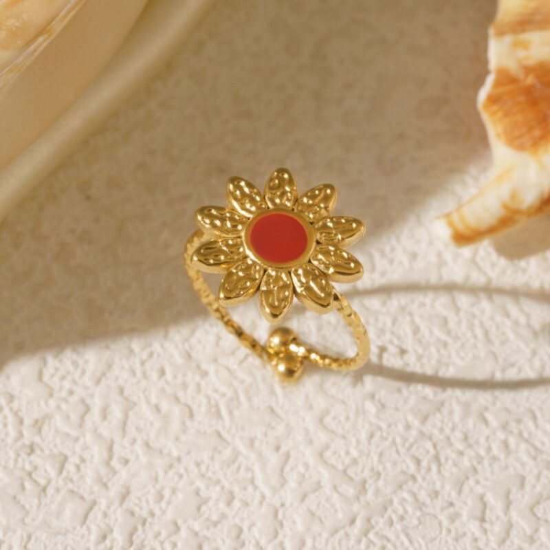 Sunflower Bloom Petal Ring