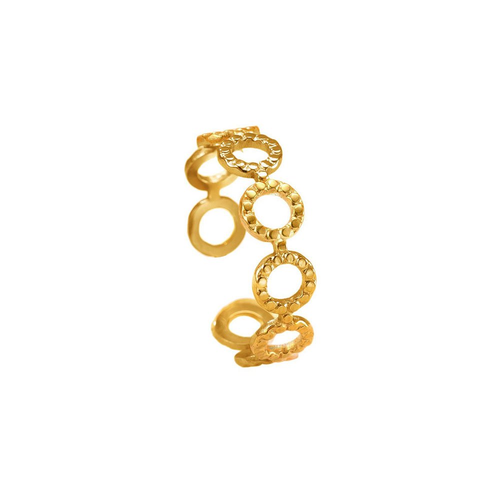 Textured Circle Link Ring