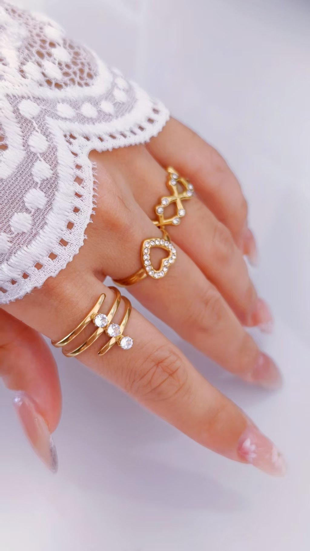 Triple Coil Zircon Ring - Image 2