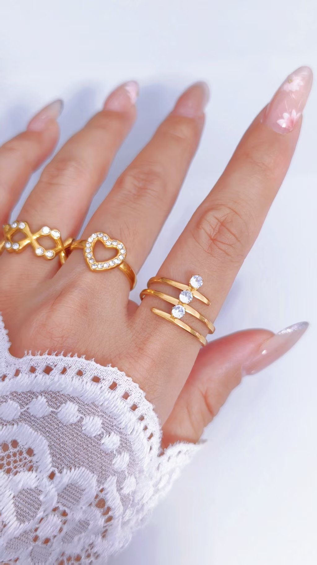 Triple Coil Zircon Ring - Image 3