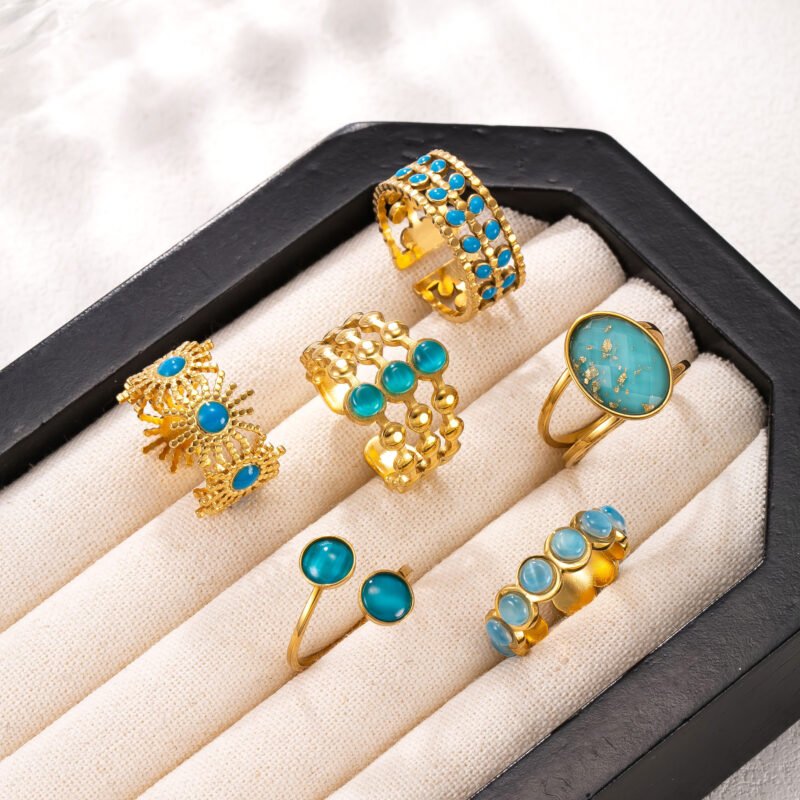 Triple Row Cat Eye Ring