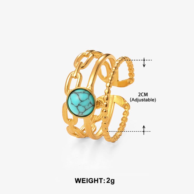 Triple Row Chain Ring