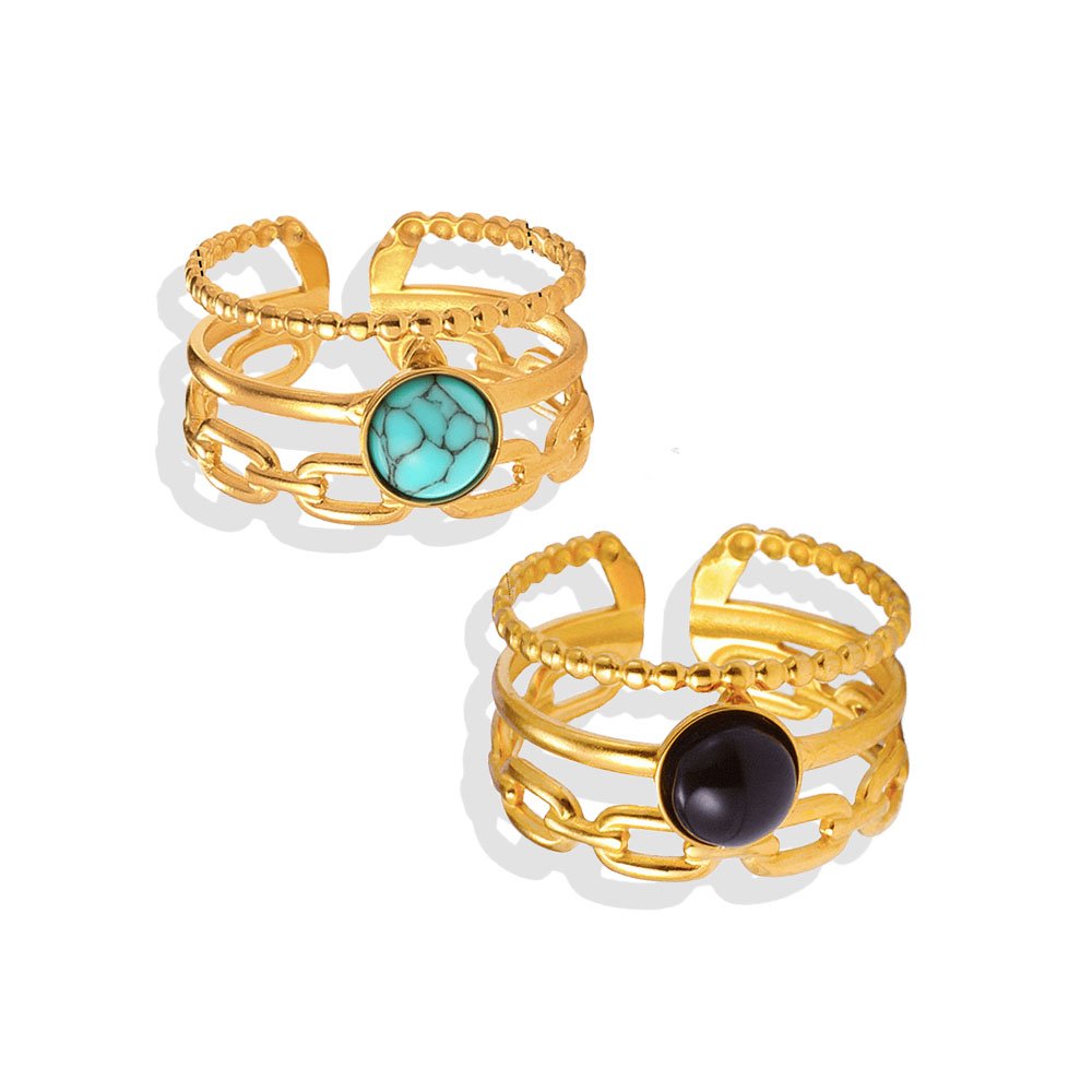 Triple Row Chain Ring