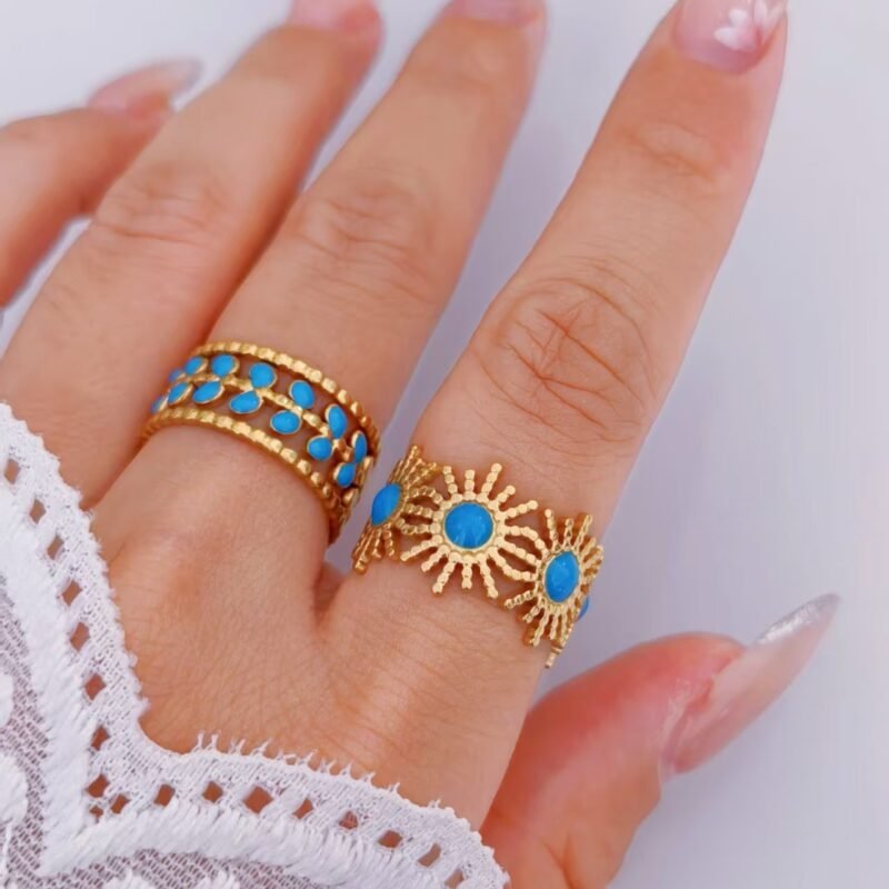 Turquoise Sunburst Ring