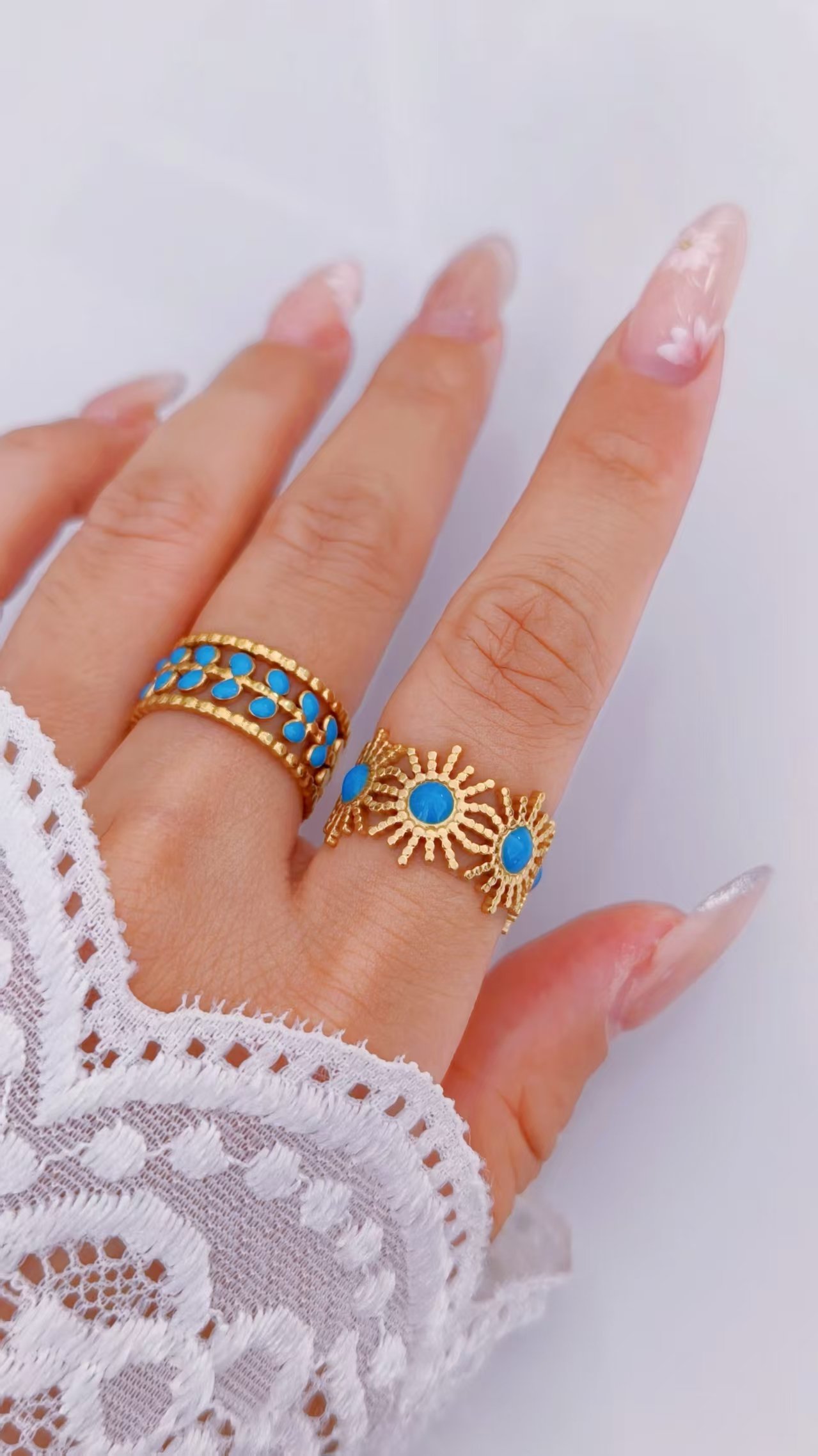 Turquoise Sunburst Ring - Image 2