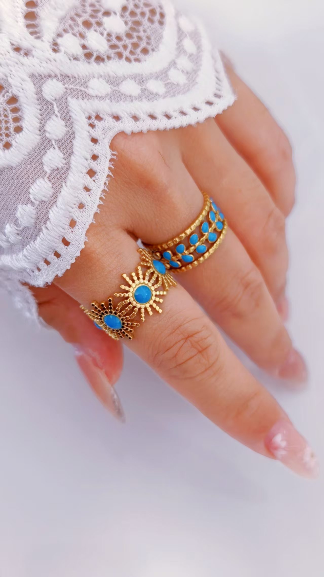 Turquoise Sunburst Ring - Image 3