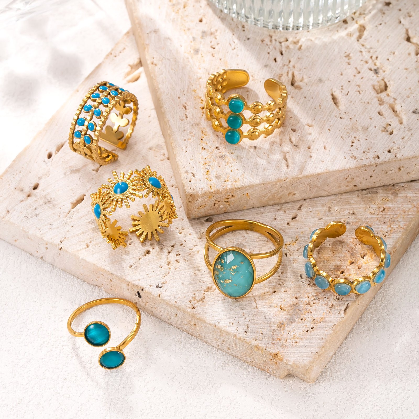 Turquoise Sunburst Ring - Image 4