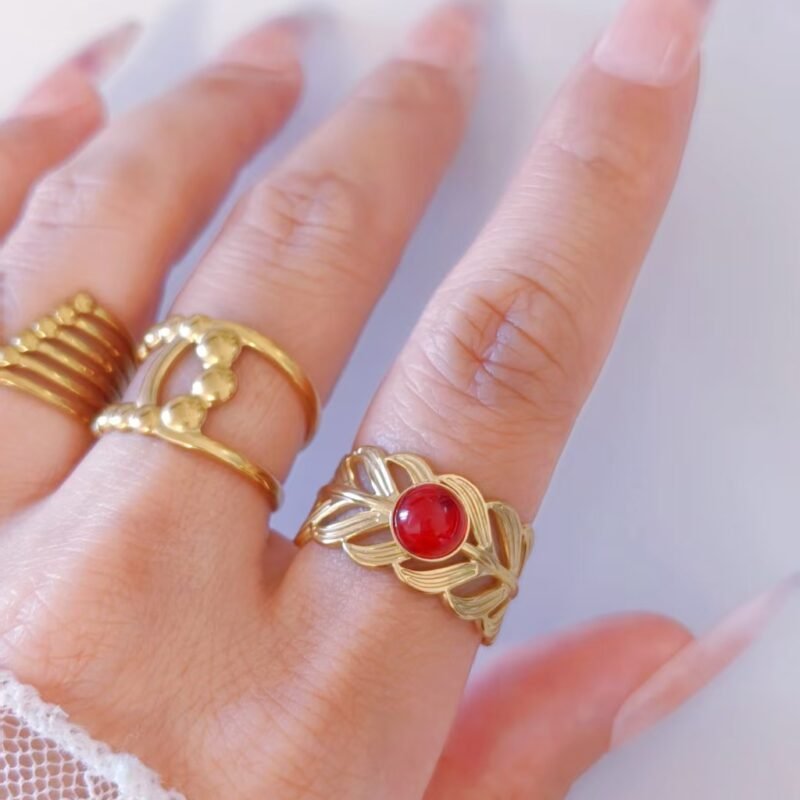 Wheat Weave Braided Leaf Ring