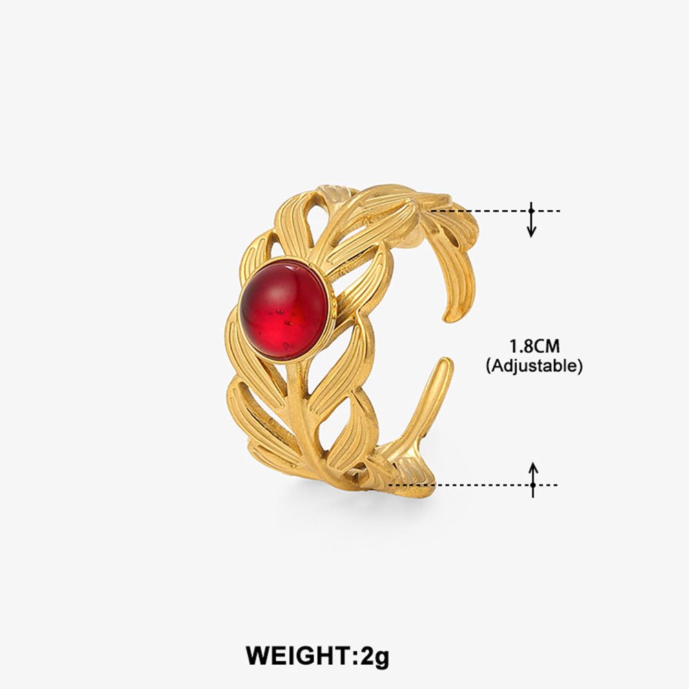 Wheat Weave Braided Leaf Ring - Image 5