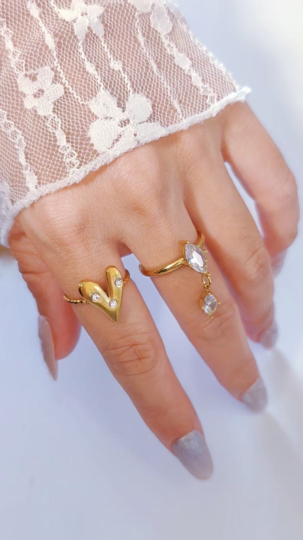 Wild Heart Adjustable Open Ring - Image 2