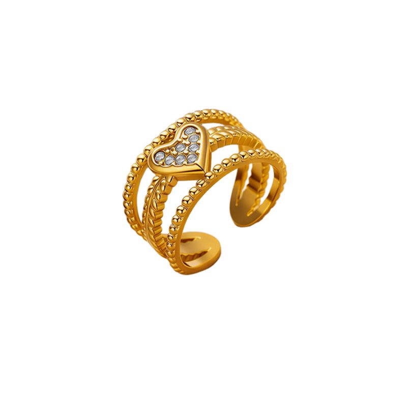 Woven Heart Layered Ring