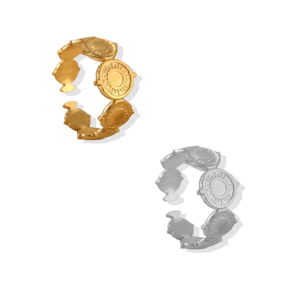 Ancient Shields Coin Disc Ring