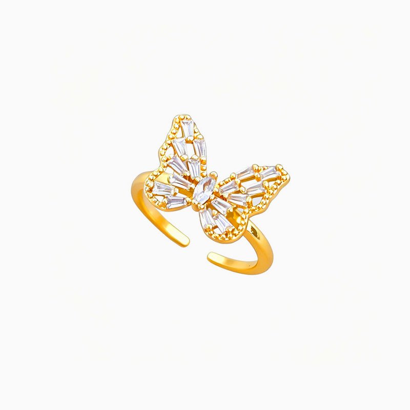 Baguette Butterfly Statement Ring