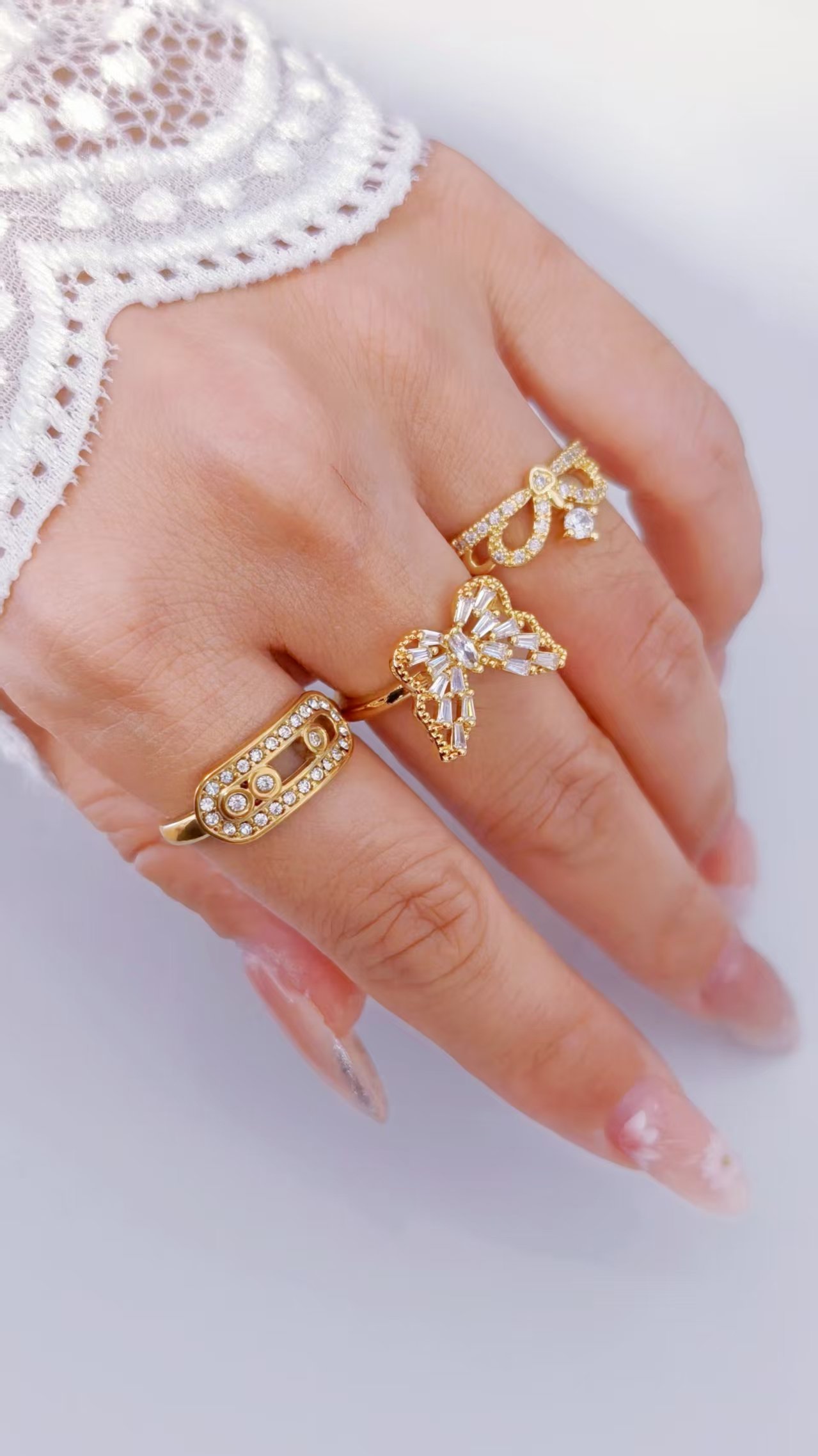 Baguette Butterfly Statement Ring - Image 3