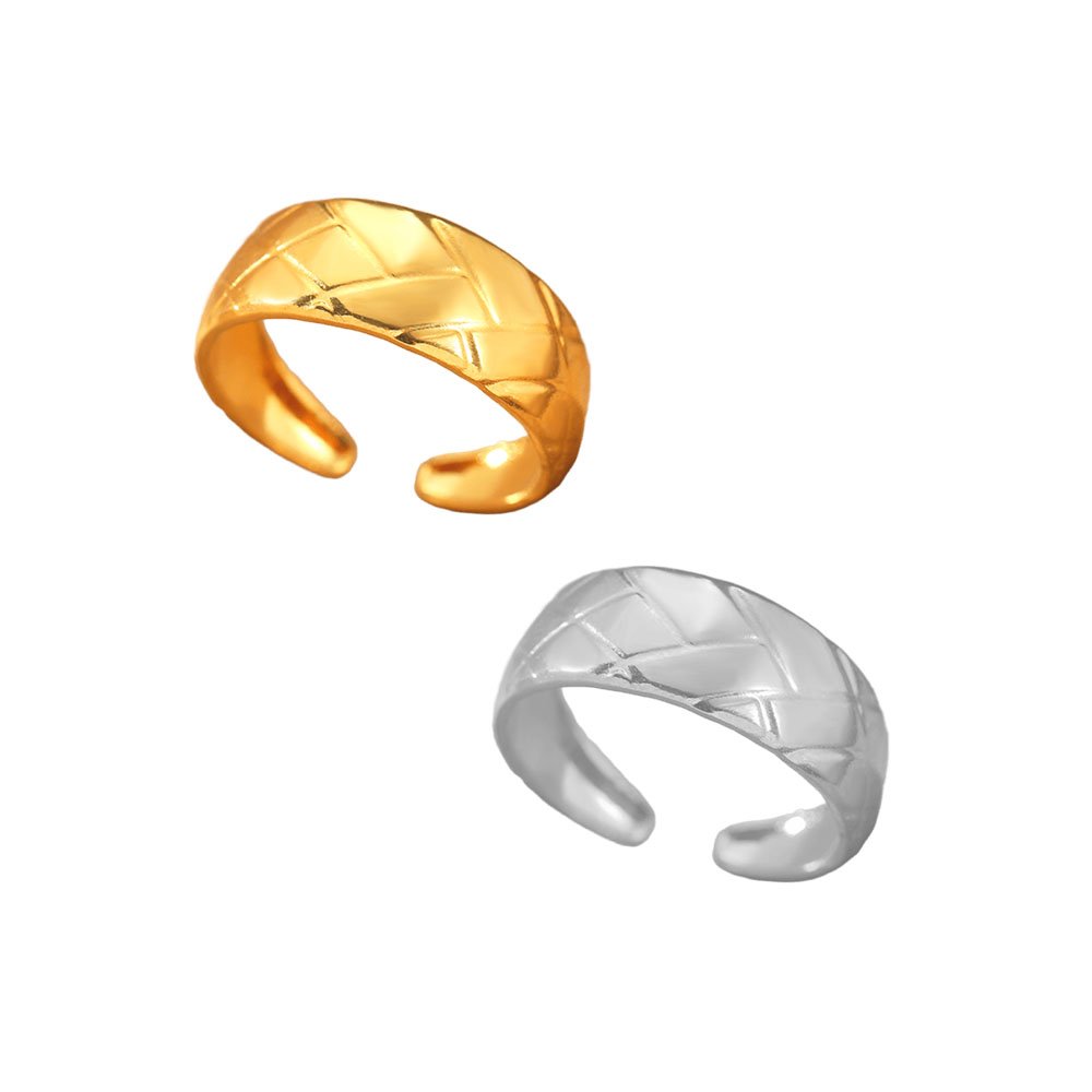 Basketweave Lattice Texture Ring