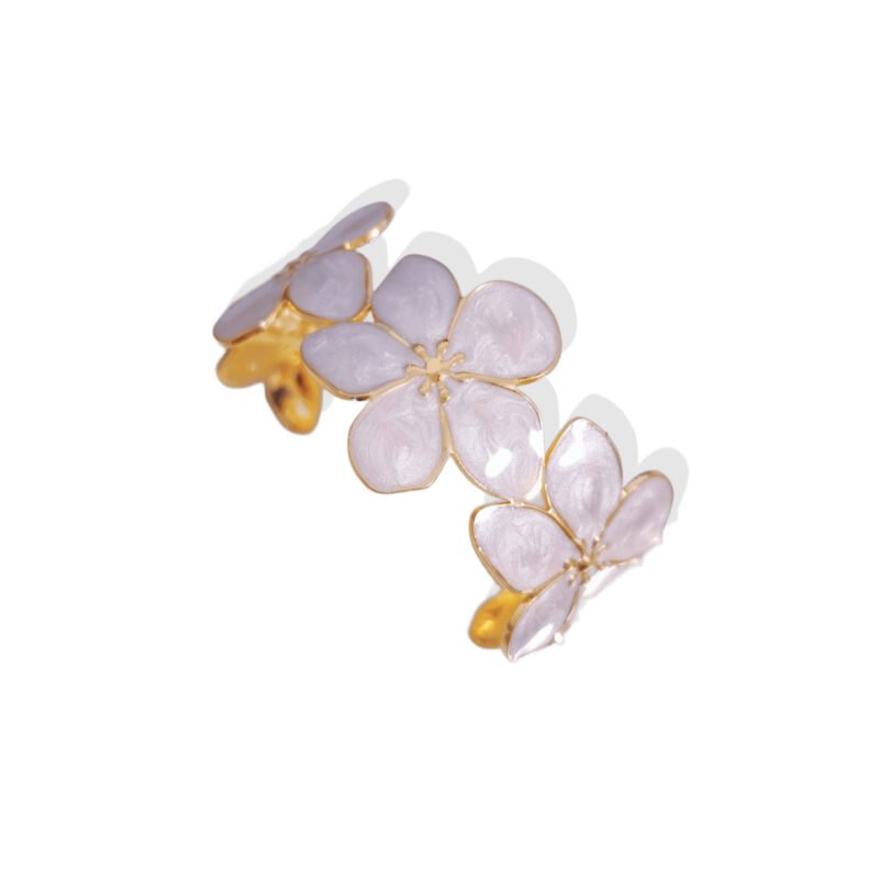 Blossom Cuff Enamel Flower Bangle