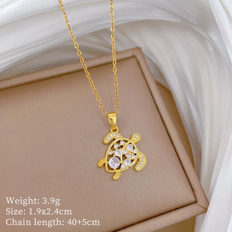 Crystal Sea Turtle Necklace - Image 5