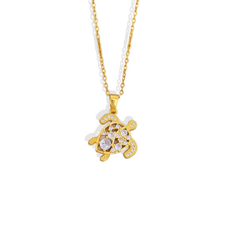 Crystal Sea Turtle Necklace