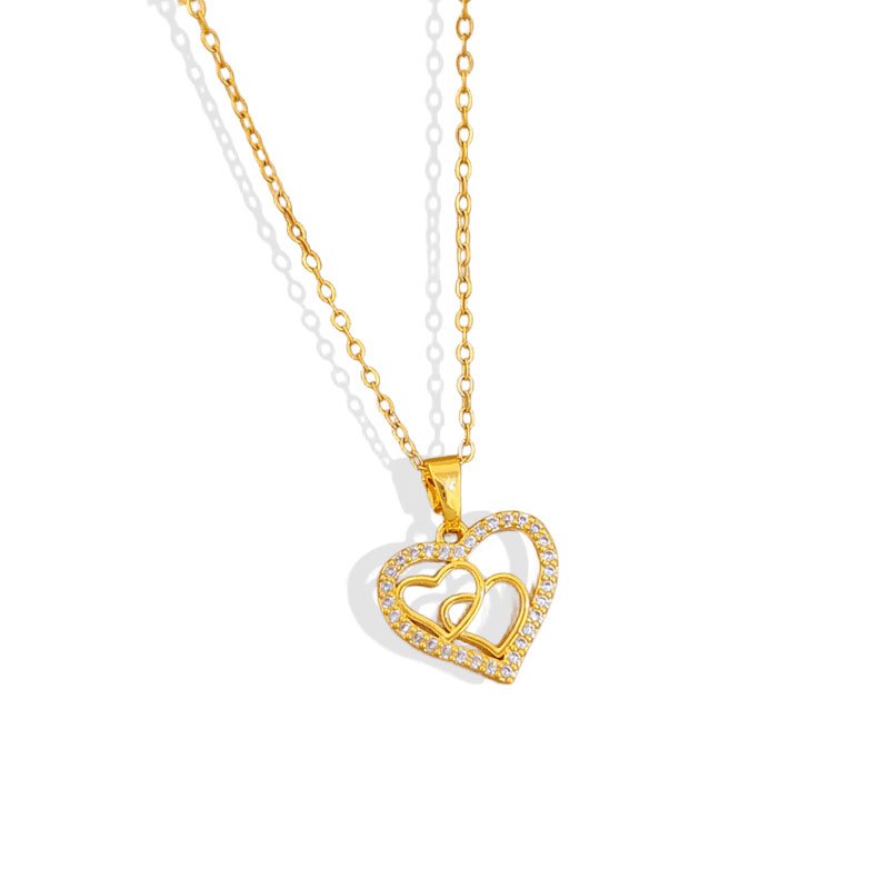 Entwined Hearts Interlocking Heart Necklace