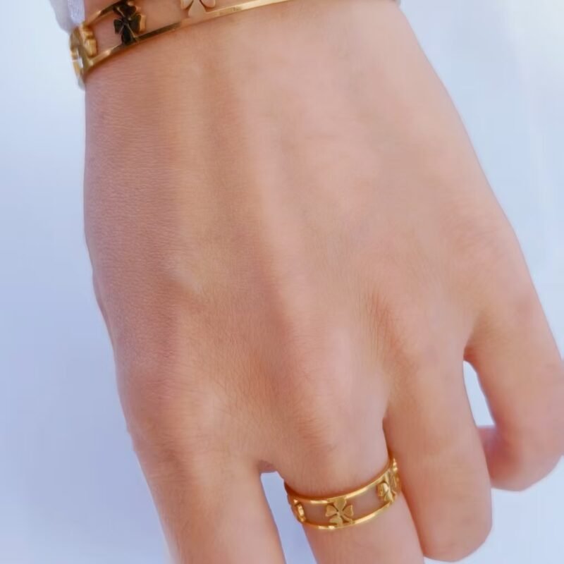Fortune’s Trail Clover Bangle & Ring Set