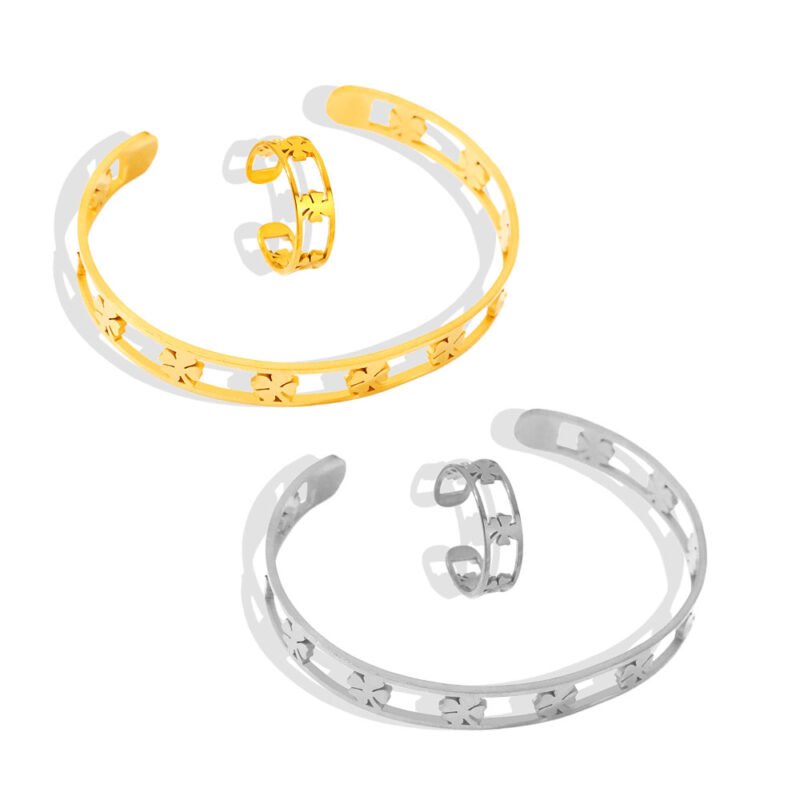 Fortune’s Trail Clover Bangle & Ring Set