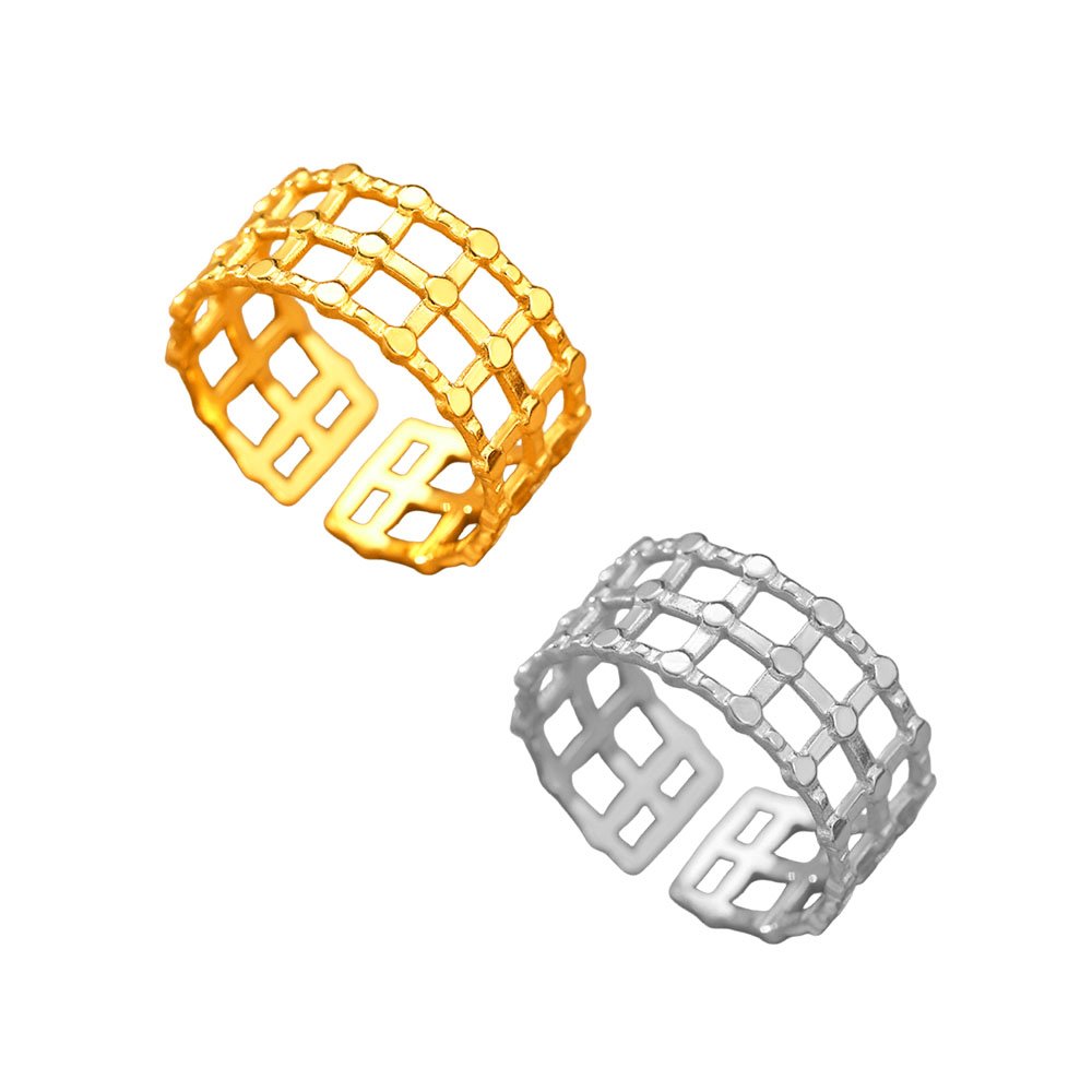 Garden Gate Lattice Cage Ring