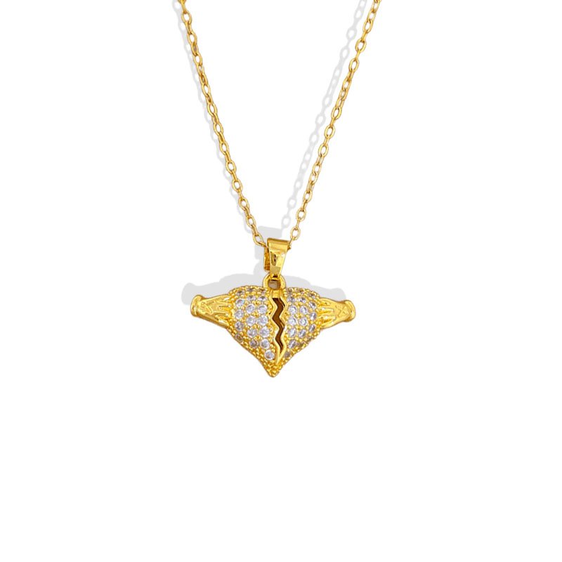 Handheld Heart Pavé Necklace