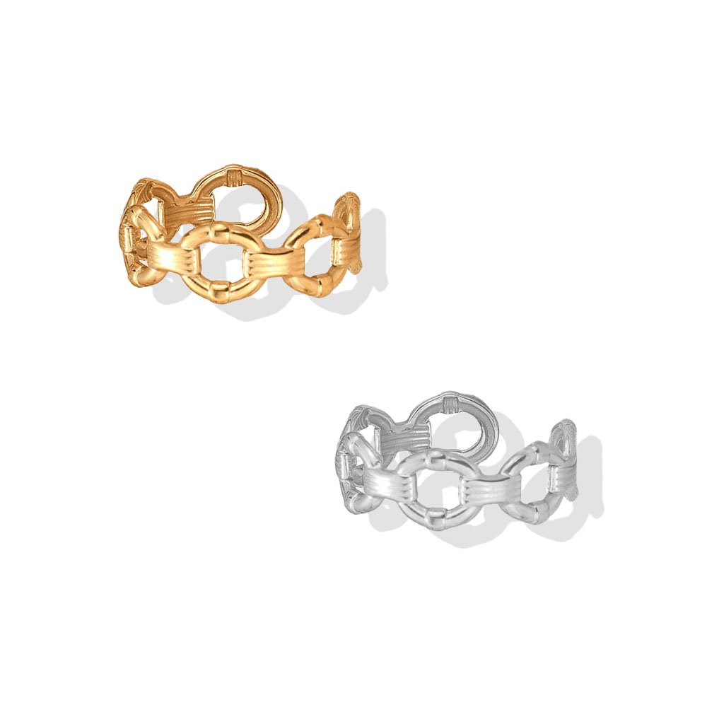 Interlink Hammered Chain Ring